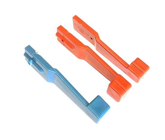 VW T2 Bus | Verwarminghendel set, 1 blauw en 2 rood, ABS kunststof, 08/1972-07/1979 211259371A