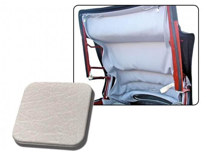 VW Kever | TMI Hemel glad vinyl, gebroken wit | Kever 08/71 - 07/72 cabriolet