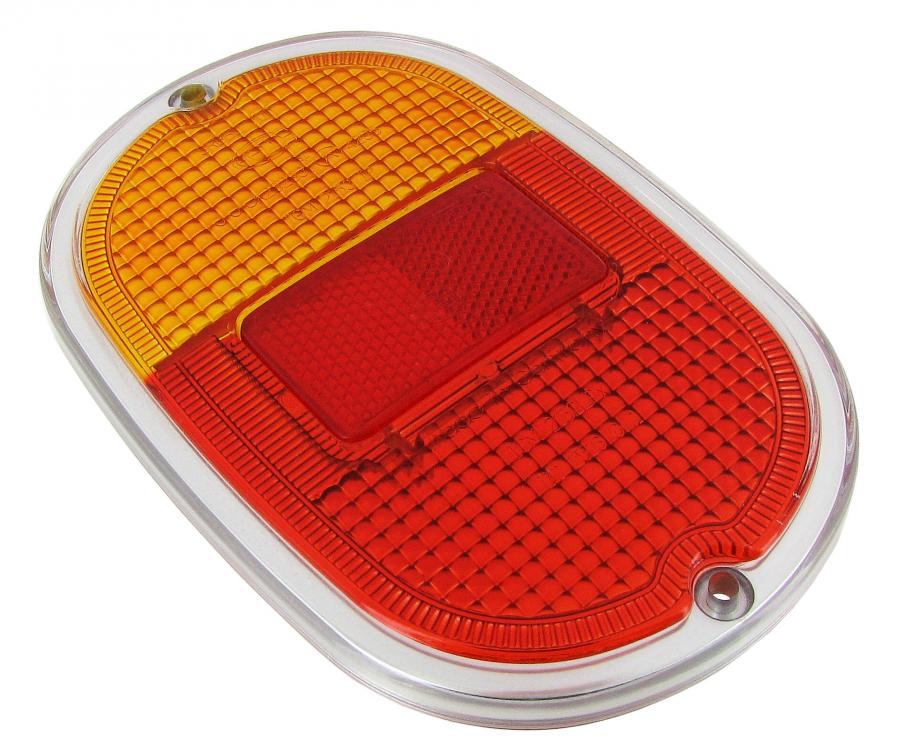 VW T2 Bus, Type 181 | Hella Achterlicht lens Europees amber en rood, A-kwaliteit (per stuk) | Bus 08/61 - 07/71, Kübel civil | 211945241D
