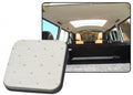 VW T2 Bus | TMI Hemel geperforeerd vinyl, met schuifdak, gebroken wit | Bus 08/74 - 07/79, 6 baleinen (3x open dak)