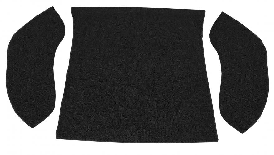 VW Kever | TMI Bouclé kattenbak tapijtset, zwart (3-delig) | Kever sedan 1958 (VIN 2 154 170) - 07/64