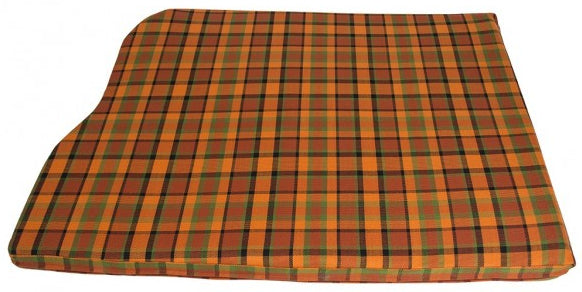 VW T2 Bus | Motorruimte matras hoes, 1210 mm breed, geruit oranje/geel/groen, 08/67-07/79