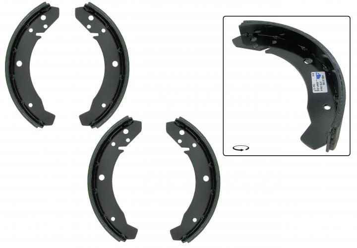 VW Kever, Karmann Ghia, Type 181 | Remschoenen set, A-kwaliteit | 131609237C, 113609537C, 181609237E, 113698537C, 181609237B