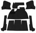 VW Kever | TMI Bouclé interieur tapijtset, zwart (7-delig) | Kever cabriolet LHD 08/59 - 07/70