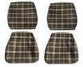 VW T2 Bus | Stoelbekleding set, geruit bruin/beige, set voor twee stoelen, 08/74-07/79