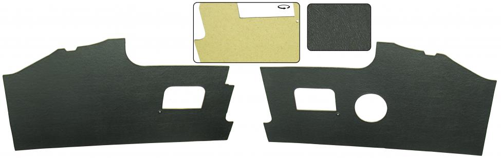 VW T2 Bus | TMI Schopborden zwart vinyl bekleed hardboard (per paar) | Bus 08/71 - 07/79 (LHD)