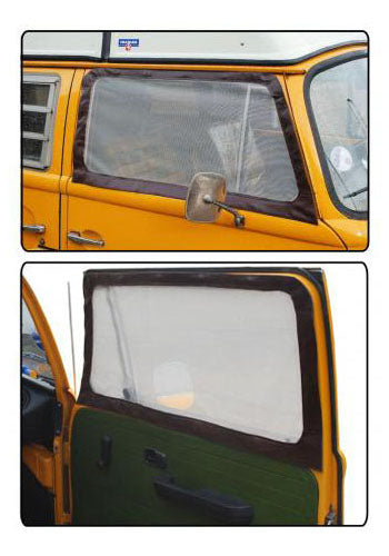 VW T2 Bus | Cabine deurruit horren, 08/67-07/79