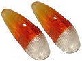 VW Kever | Hella Richtingaangever lens Italiaans oranje/wit (per paar) | Kever 08/60 - 09/63 | 111953161B