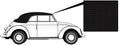 VW Kever | TMI Cabriolet kap vinyl zwart | Kever 08/72 en later (1303) | 151871035L