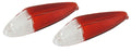 VW Type 3 | Hella Parkeerlicht lens helder/rood (per paar) | Type 3 | 311949109