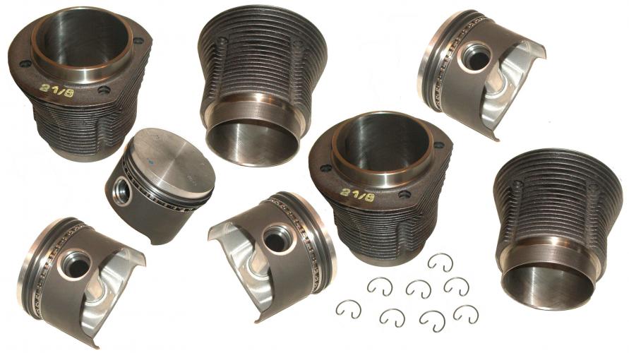 Karmann Ghia / VW T3 Bus / VW T2 Bus / VW T1 Bus / VW Kübel / VW Kever / VW Type 3 | Big-bore cilinder en zuigerset 1641cc slip-in met gesmede zuigers
