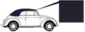 VW Kever | TMI Cabriolet kap canvas blauw | Kever 08/57 - 07/62 | 151871035F