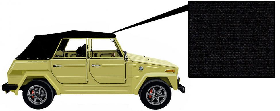 VW Kübel | Cabriolet kap vinyl zwart