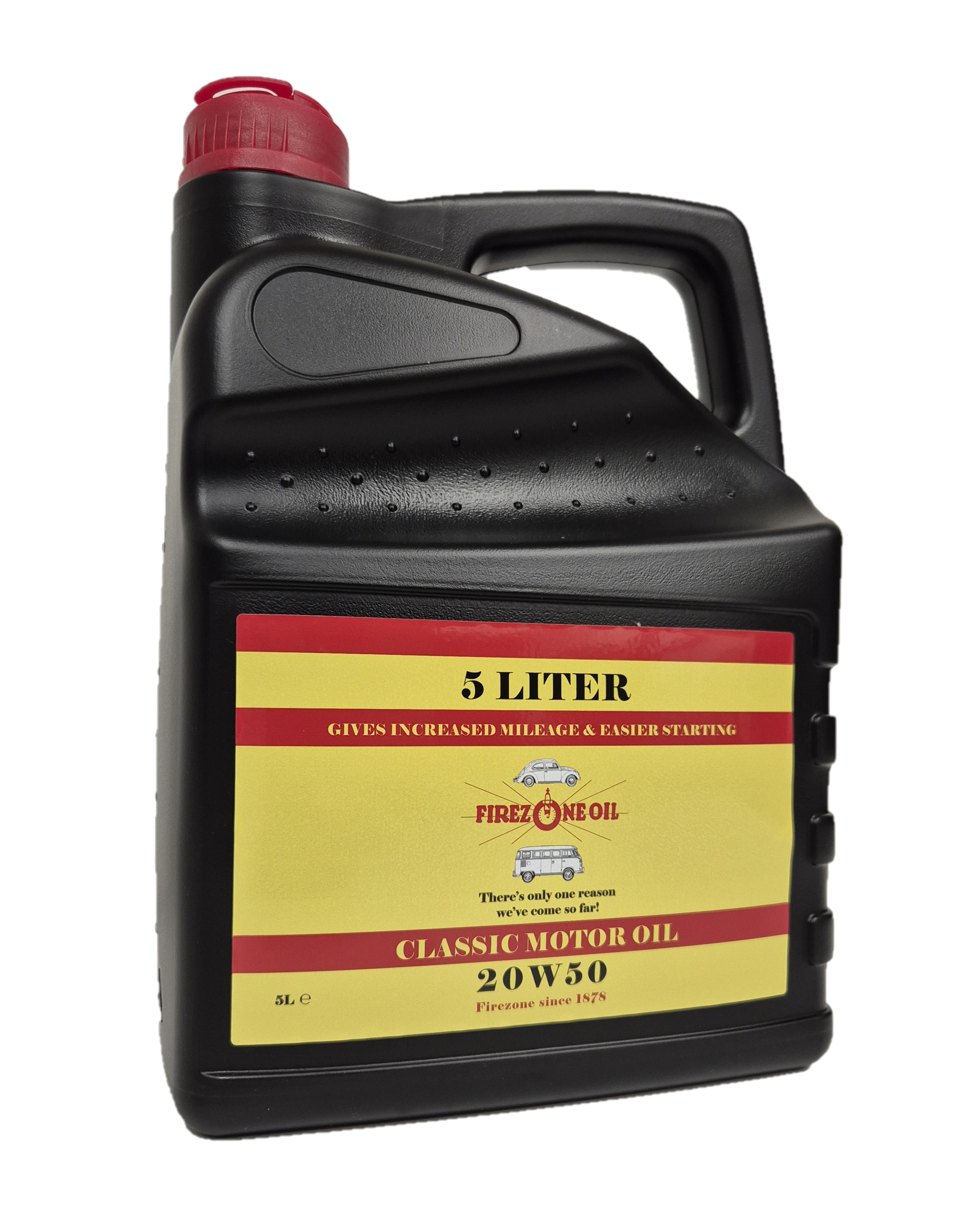 Motorolie 20W50 mineraal (5 liter) | Firezone | Luchtgekoelde motoren met mechanische klepstoters