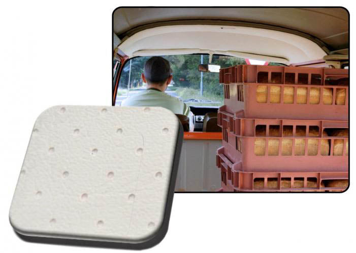 VW T1 Bus, T2 Bus | TMI Hemel geperforeerd vinyl, cabine sectie, gebroken wit | Bus 08/63 - 07/79 (2 baleinen)
