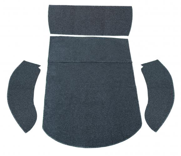 VW Kever | TMI Bouclé kattenbak tapijtset gemeleerd grijs (4-delig) | Kever cabriolet 08/72 en later (1303)