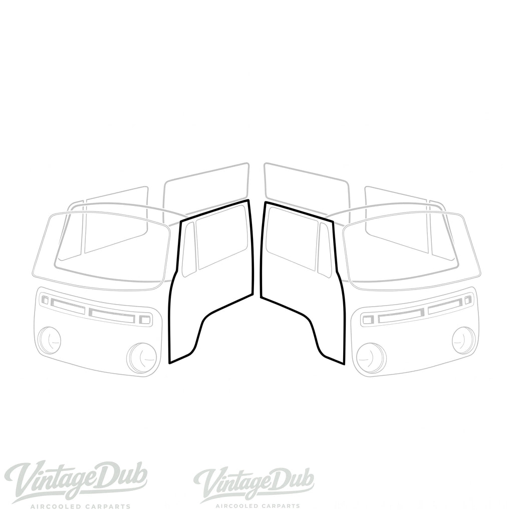 Door seals set left + right | VW T2 Bus 08/67-07/79 | 211 831 721D + 211 831 722D