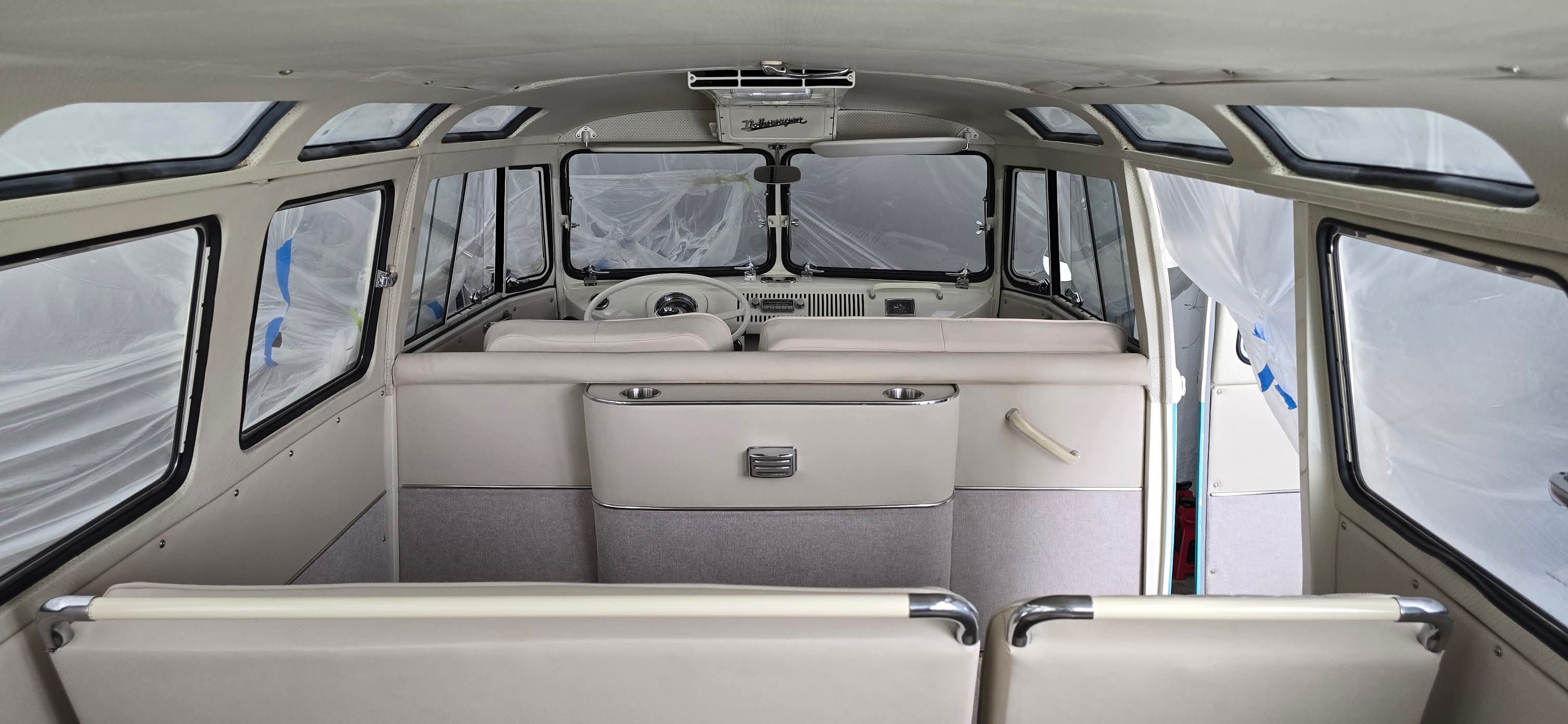 VW T1 Bus | Handvat middenbank, 3-zit (set) Ivoor | -04/61 | 211 833 801/802 (2x), 221 833 811/815
