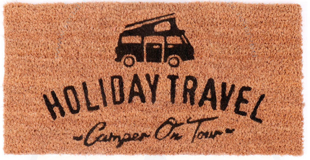 Doormat 50x25 cm coconut fibre Holiday Travel