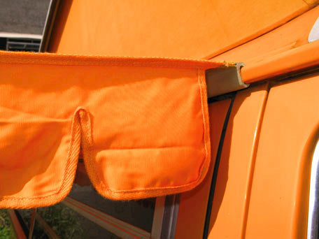 Vintage zonneluifel oranje – VW T2, T3/T25 tot – detail 4