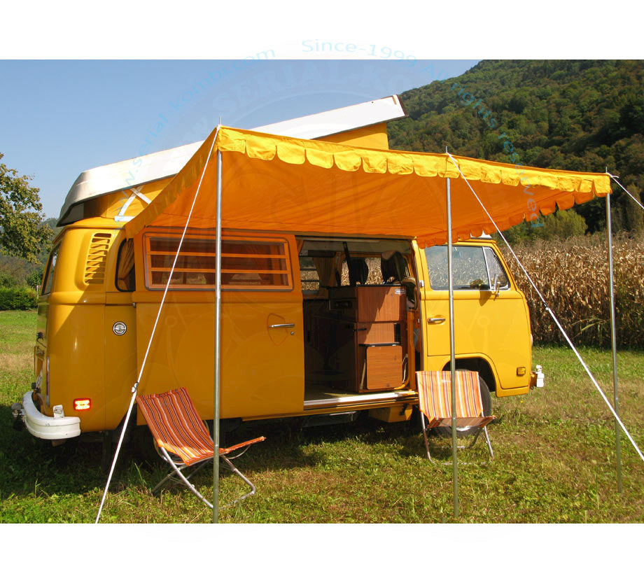 Vintage zonneluifel geel/oranje – VW T2 Bus, T3 Bus