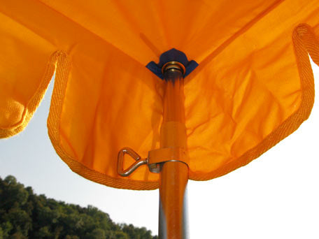 Vintage zonneluifel geel/oranje – VW T2 Bus, T3 Bus – detail 2
