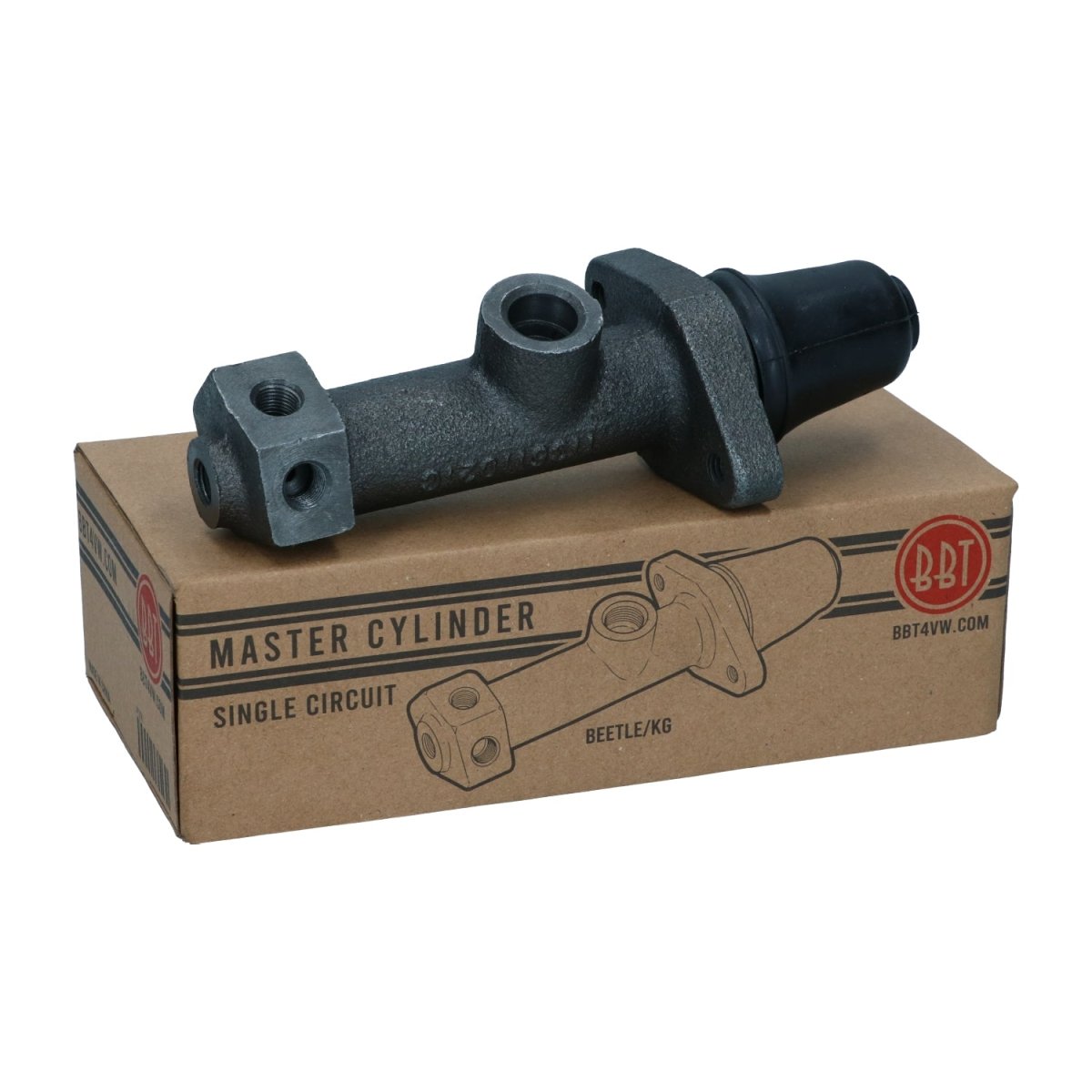 VW Kever, KG | Hoofdremcilinder 19mm enkel circuit | Kever -07/65, Karmann Ghia -07/65 | 113 611 021C