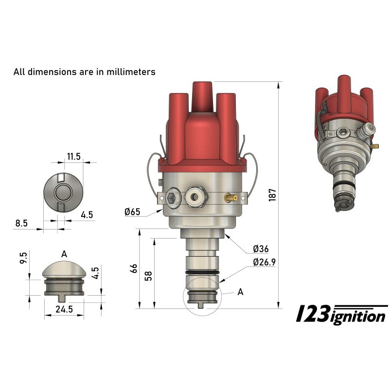 123 Ignition Elektronische Ontsteking - met Vacuüm - VW-R-V