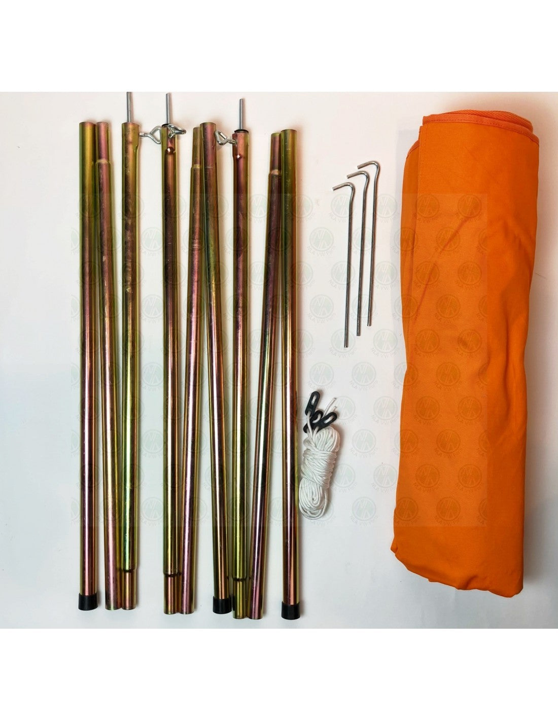 Vintage zonneluifel oranje – VW T2, T3/T25 tot – detail 6